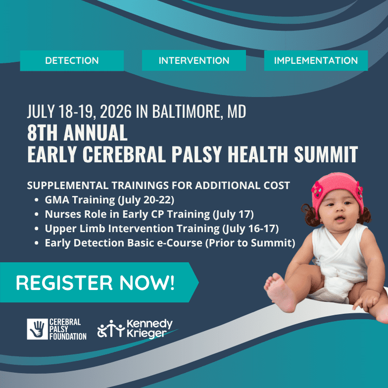 a promotional photo for the early cerebral palsy health summit